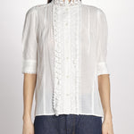 camicia con ricami ARSENENO 2HVA27-V09783 BLANC vanessa bruno 