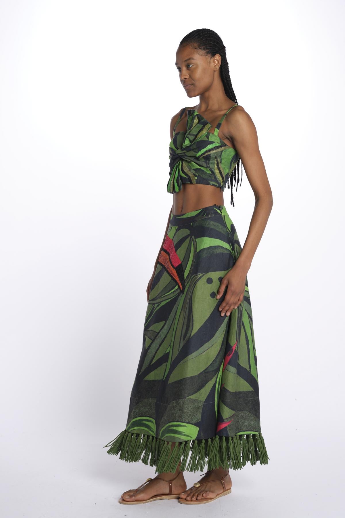 Gonna COCONUT TREE FLOW pappagallo 331963 MULTICOLOR farm rio 