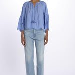 Camicia con ricami ASHU TOP MILKBLUE scarlett poppies 