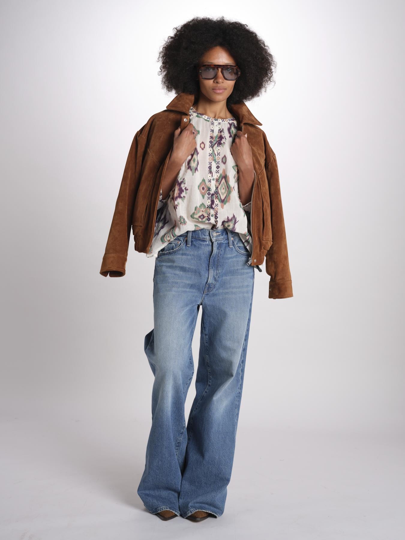 camicia con stampa rombi ODELIE ECRU ba&sh 