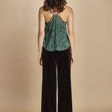 top con spalline sottili e strass. WWCR01310 EMERALD zadig & voltaire 