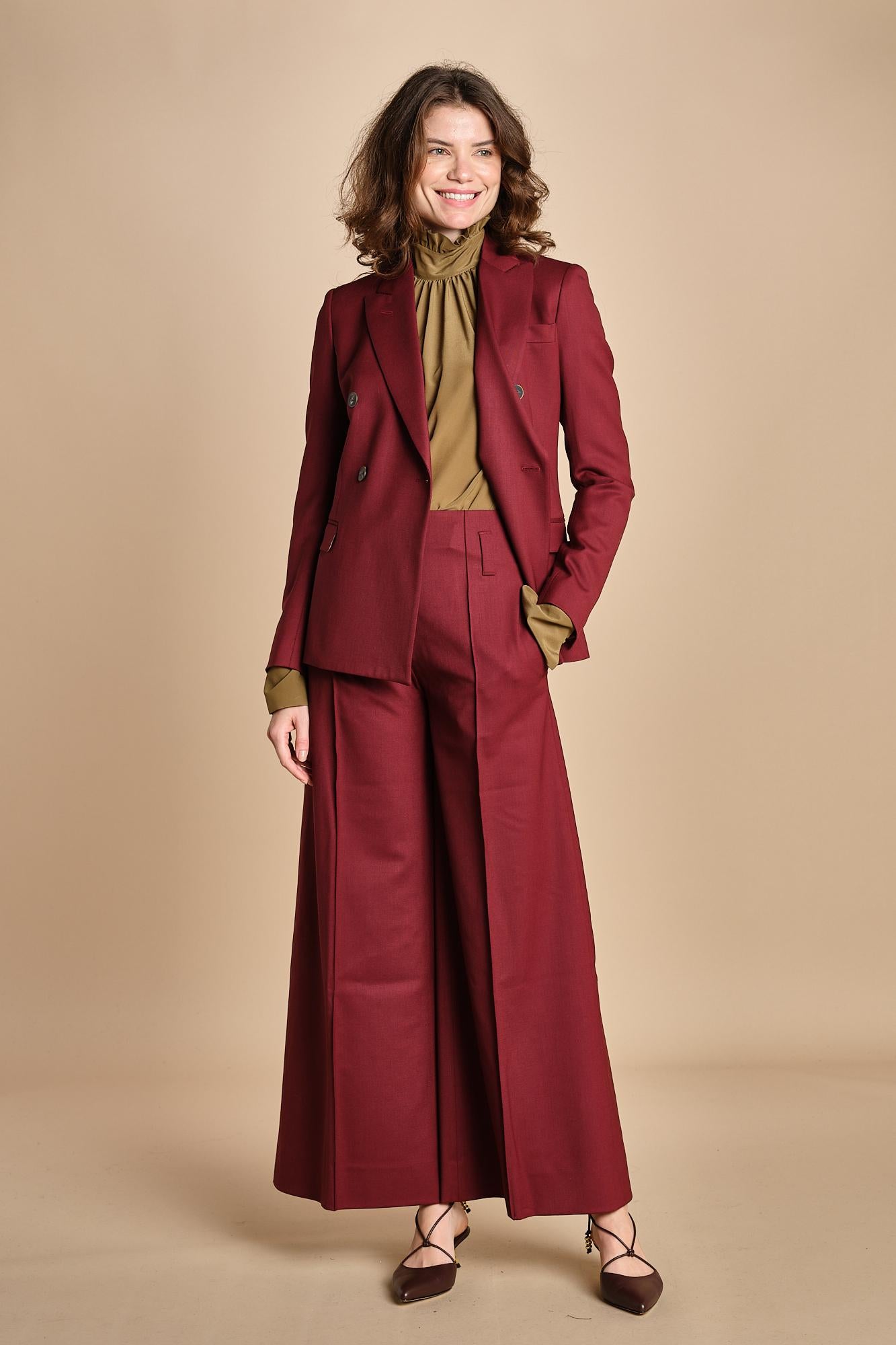 pantalone over con nervature in gabardine ORIANA 540339 164 quelledue 