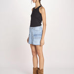 minigonna in denim PALLAS D0599_PS26 DUB DUSTY BLEACH bellerose 