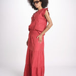 camicia con ricamo HEITABLATU CRANBERRY laraethnics 