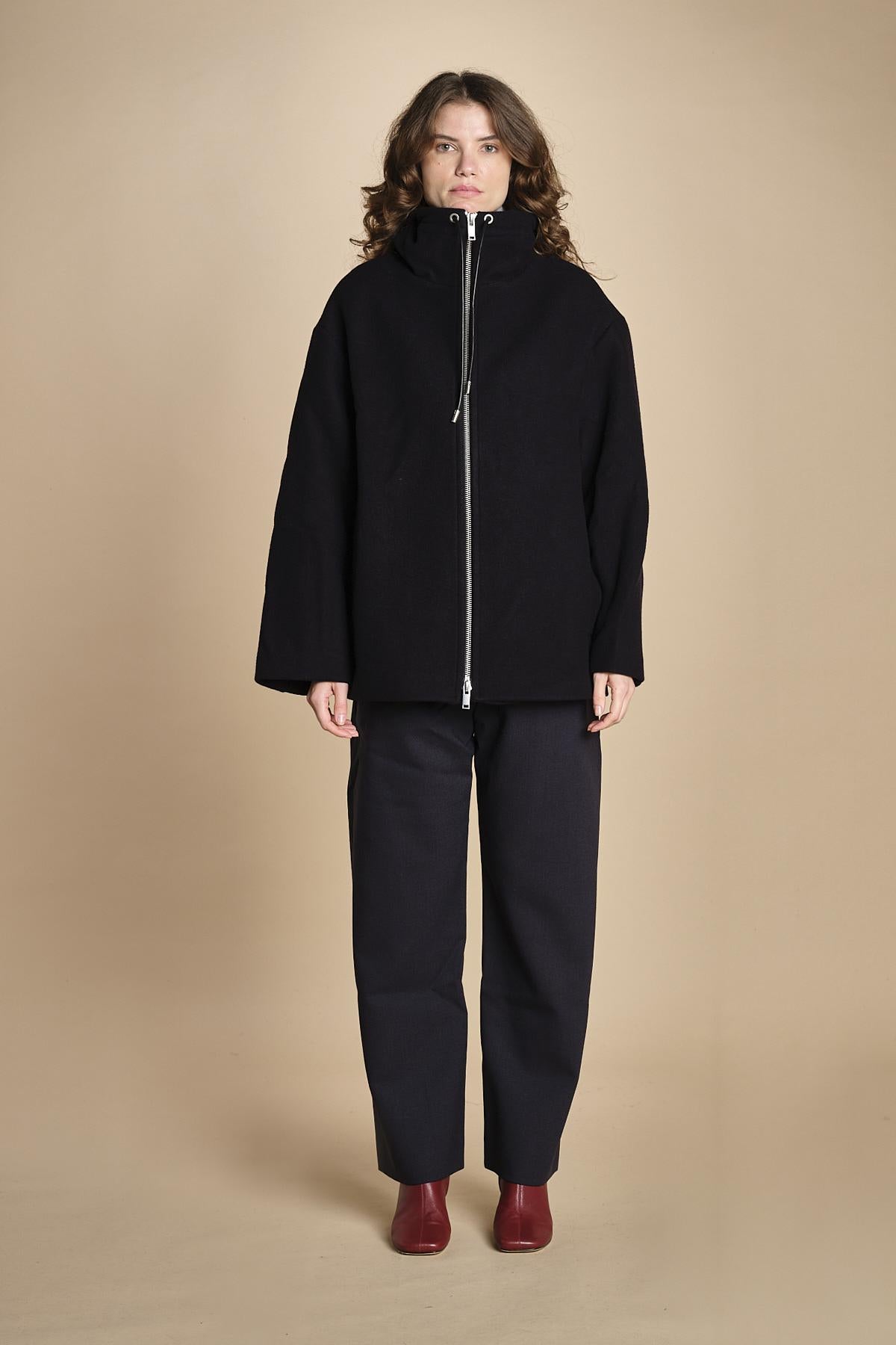 giaccone con zip e cappuccio ETNA 1673 DARK NAVY studio nicholson 