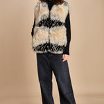 gilet in ecopelliccia AURA BEIGE mes demoiselles 