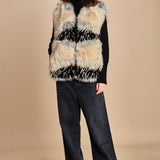 gilet in ecopelliccia AURA BEIGE mes demoiselles 