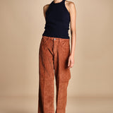 pantalone in velluto cropped ZELDA RUSSETED true avenue 