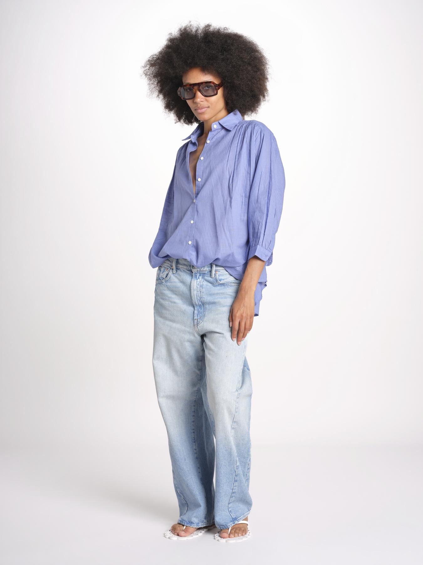 camicia righine over VT6406 LILAC zen ethic 