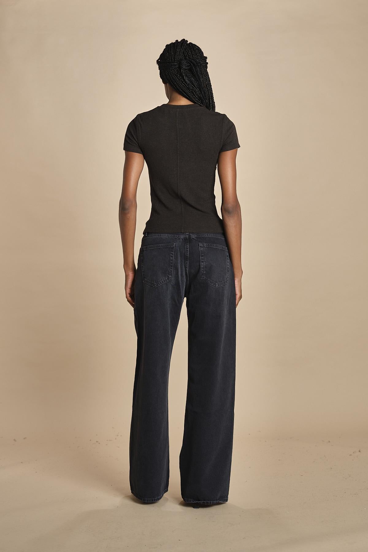 t-shirt a cortina con manica corta THE RIB BABY TEE WE25JKT012 COFFEE frame 