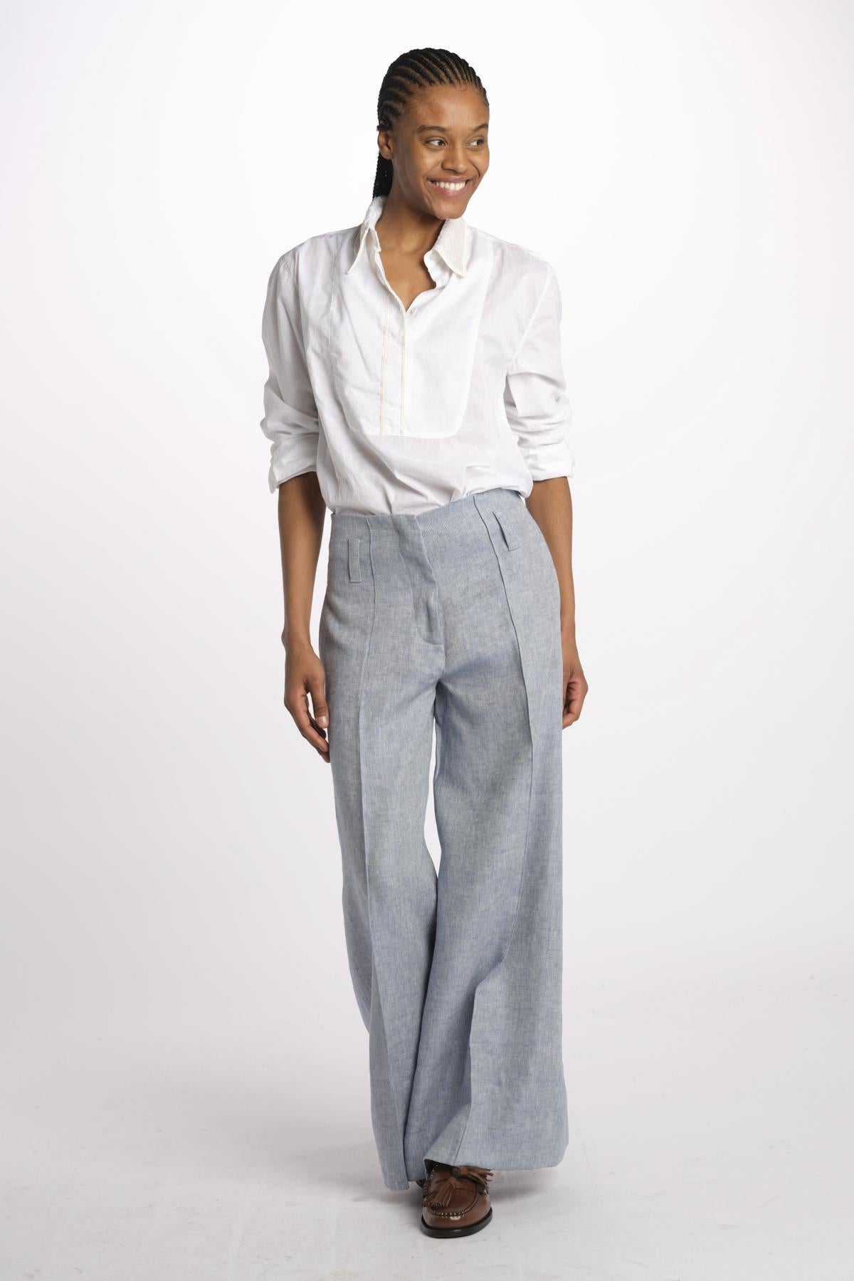 Pantalone ORIANA cropped nervature ORIANA540503 49 quelledue 