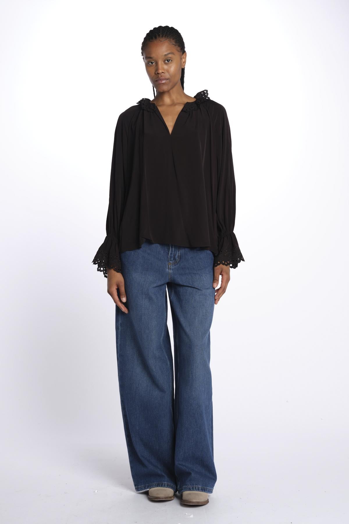 Blousa m/l ricami belli DELIO NOIR999 vanessa bruno 