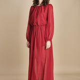 abito lungo in chiffon ATENE RED crida 