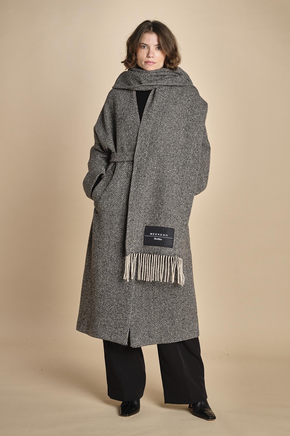 cappotto spinato con sciarpa ZENICA  2525016042600 002 weekend maxmara 