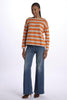 Boat neckline with large stripes