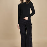 pantalone mano velluto FAUSTINE BLACK fam 