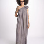 abito monospalla in lurex gessato KALISTA GREY christianzen 