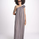 abito monospalla in lurex gessato KALISTA GREY christianzen 