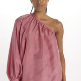 Top monospalla seta MI6M2445 ROSA milaura 