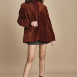 blazer velluto liscio GARCIA TERRACOTTA herskind 