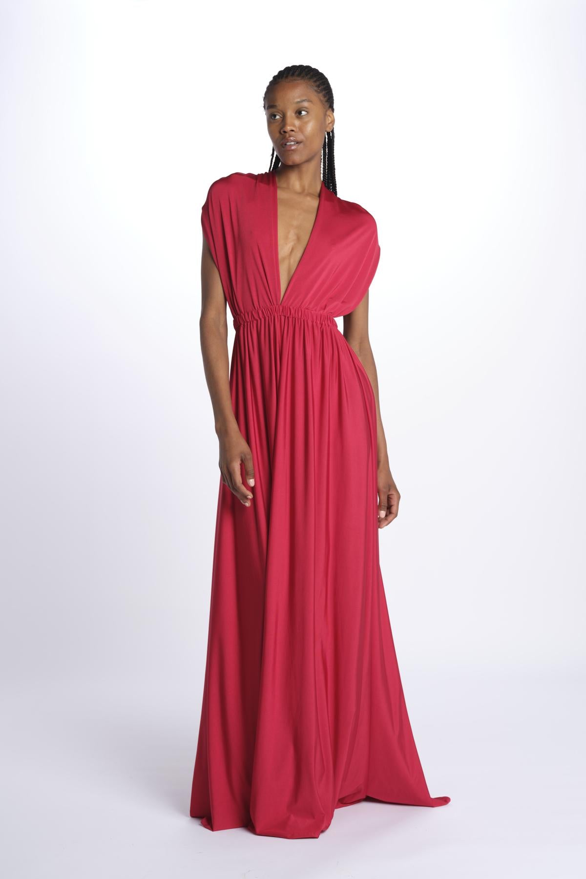 ALLUIM DRESS abito lungo ALLIUM RED nash 