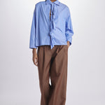  JDPF23SR15012993MAGGIESHIRT1 BLUE COTTON jejia 