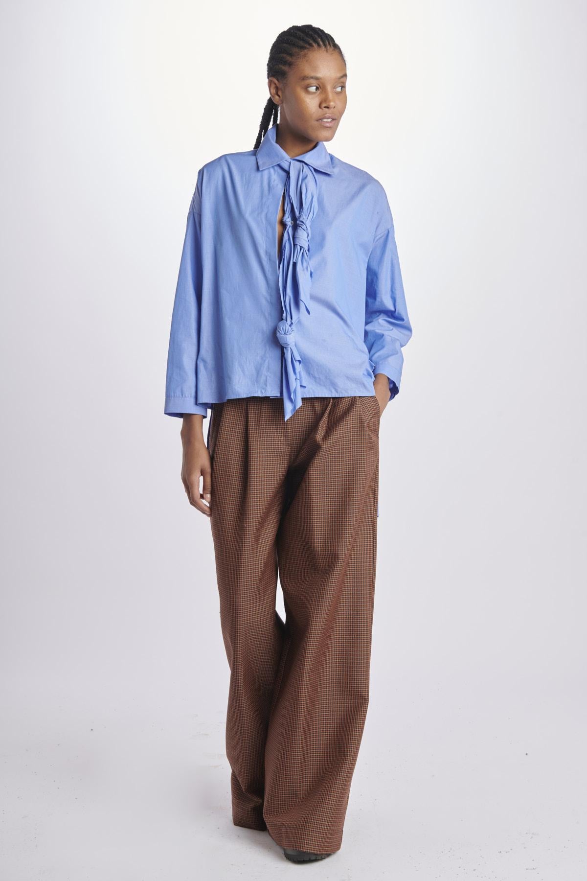  JDPF23SR15012993MAGGIESHIRT1 BLUE COTTON jejia 