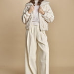 bomber in ecofur. ALBA ECRU giovanni paris 