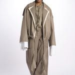 Bomber reversibile ecopelle e galles di cotone BOMBER TRENCH VEGANLEATHER jejia 