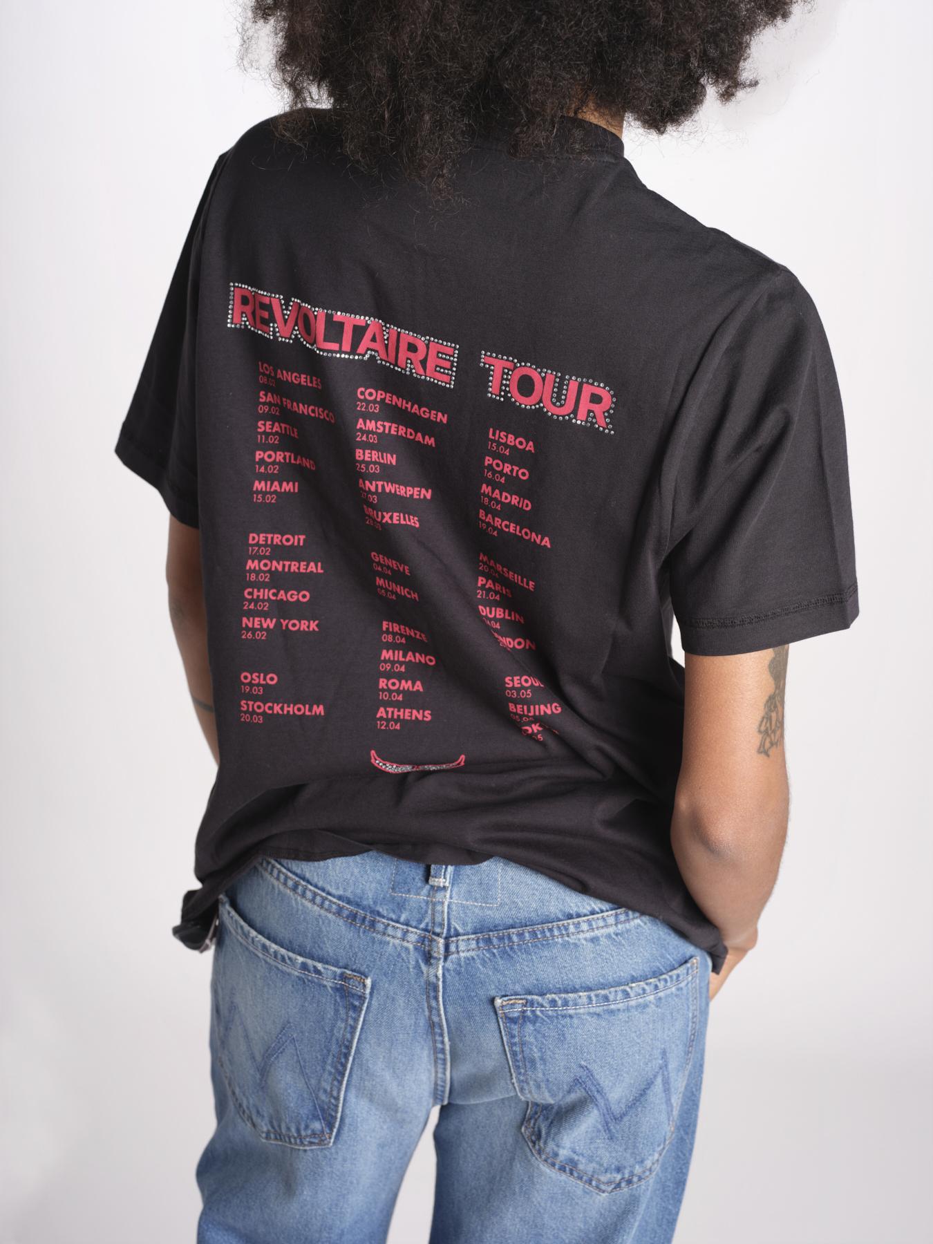 t-shirt con cuore e ali JWTS02856 BLACK 011 zadig & voltaire 