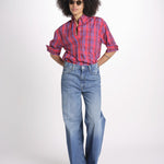 camicia check RICKA SH045CRIKA-NAV NAVY RED CHECK laurence bras 