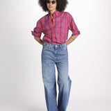 camicia check RICKA SH045CRIKA-NAV NAVY RED CHECK laurence bras 