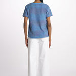 T-shirt girocollo spugna righe SKY DREAMERS AZZURRO howlin' 