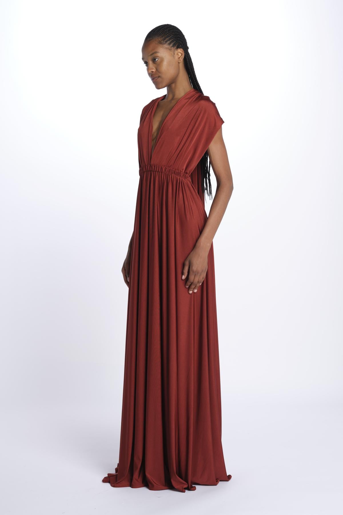 ALLUIM DRESS abito lungo ALLIUM CHOCOLATE nash 