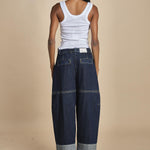 denim over CURVEDWIDE LEG  515324LID D402 DARK INDIGO phillip lim 