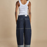 denim over CURVEDWIDE LEG  515324LID D402 DARK INDIGO phillip lim 