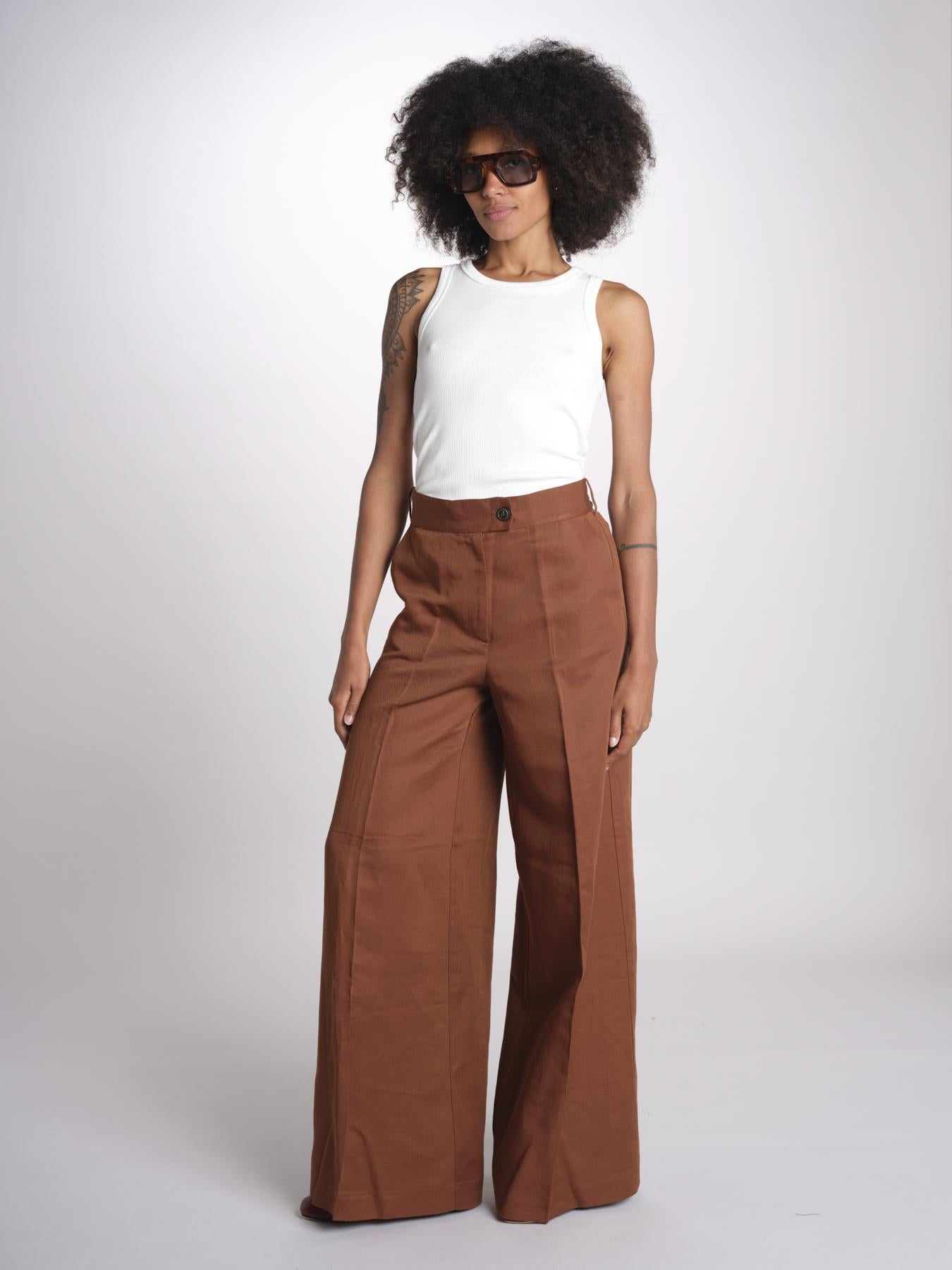 pantalone over PIERA ANN IO115208 DARK TOBACCO BR206 ivy oak 
