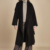cappotto vestaglia double collo grande CARRIE ROSE  IO111048 BR291 ivy oak 