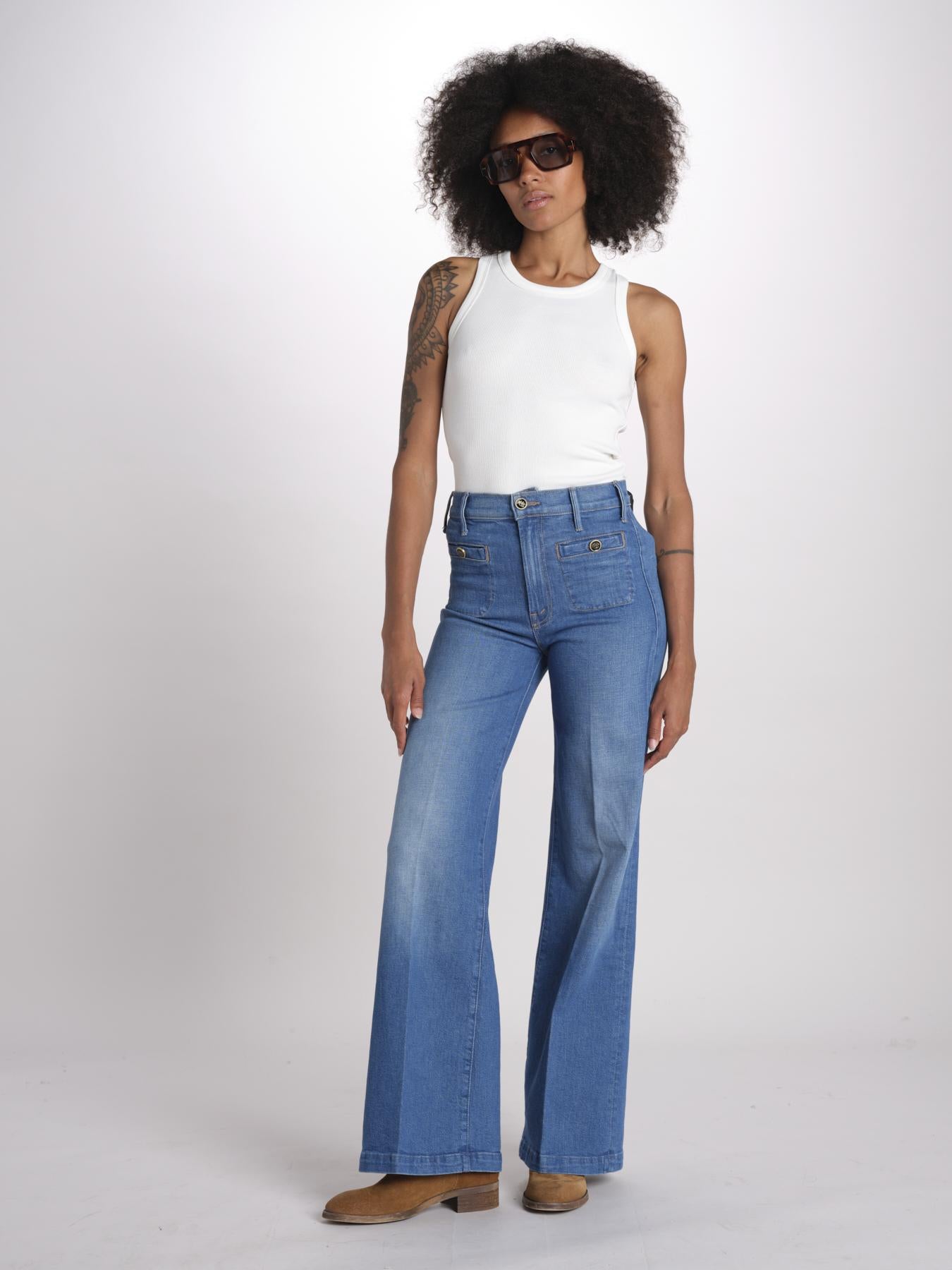 STASHED HUSTLER ROLLER SNEAK denim con taschine e bottoni 12238-1423 STESHED HUSTLER ROLLER SNEAK WKM WHISK ME AWAY mother 