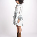mini caftano con ricami fiori TESS LVSSS2026109 OFF WHITE lug von siga 