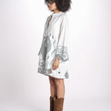mini caftano con ricami fiori TESS LVSSS2026109 OFF WHITE lug von siga 