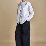 camicia con bottoni in swarosky RAMPLINGO WHITE laurence bras 