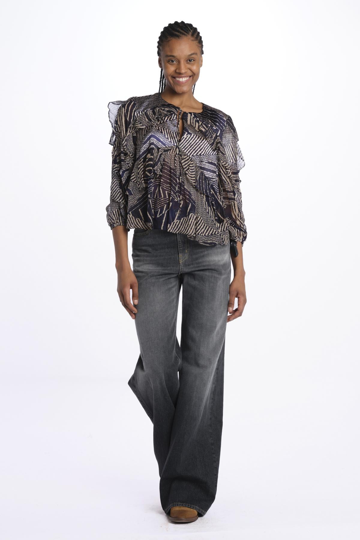 Camicia ranches stampa bicolore ANGELA BLEUNUIT ba&sh 