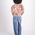 camicia manica sbuffo 344000 FLOWERFUL BEIGE 26040 farm rio 