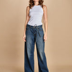 denim zampa con cintura XL STRAIHT A8701 0030 levi's 