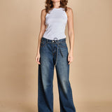 denim zampa con cintura XL STRAIHT A8701 0030 levi's 