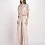 pantalone in lino con pinces PETRA PE98 ANTICO nine in the morning 