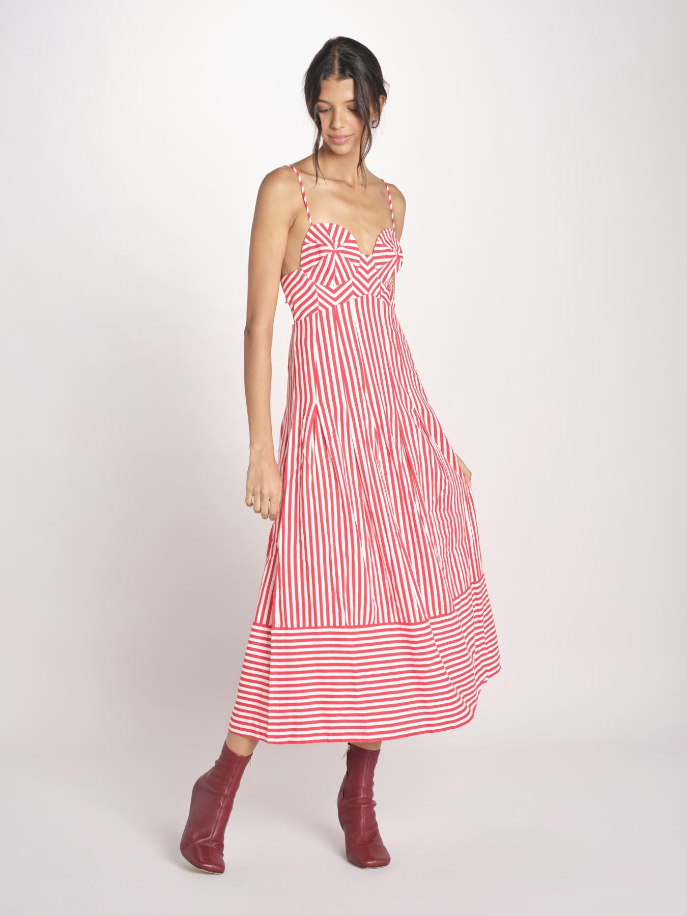 abito a righe con spalline CHECKERED STRIPES 348984 CHECKERED STRIPES farm rio 
