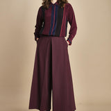 pantalone con sfondo piega BY_1779P BURGUNDI bodice 