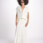 camicia con bottoni CLARENCELK NACRE laraethnics 